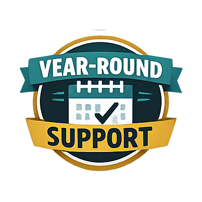 Year-Round Support badge